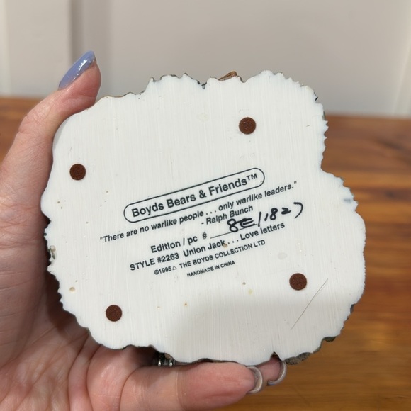 NIB Vtg 90's Boyds Bears Figurines Lot of 3 Union Jack Uncle Elliot Ms Libearty - Picture 11 of 11